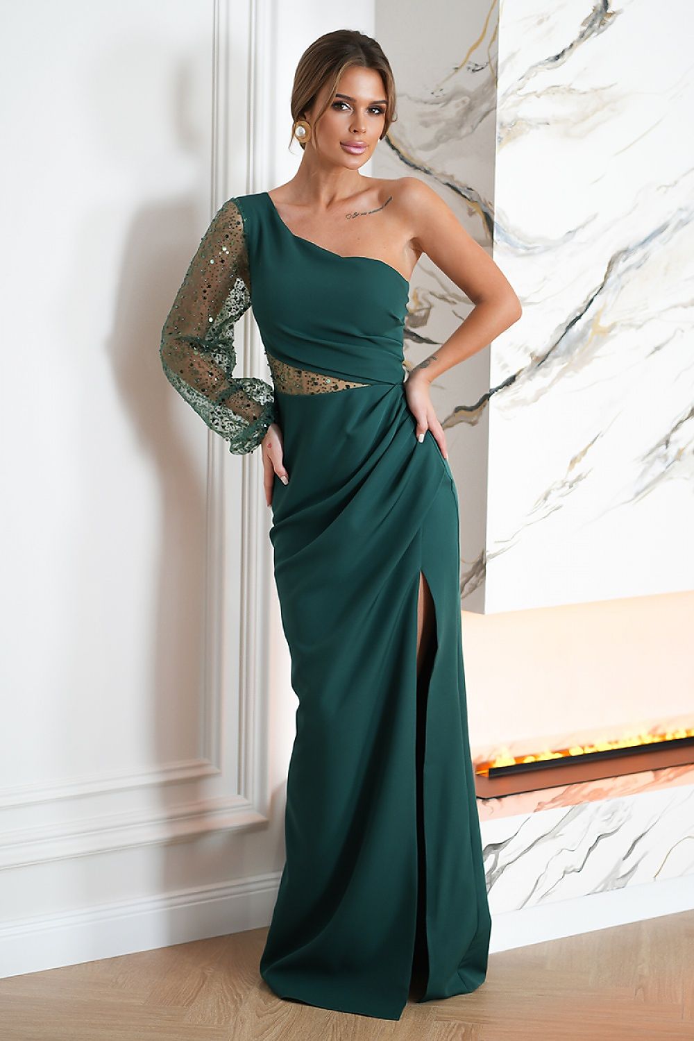  Vestito lungo model 190485 Bicotone 